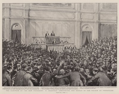 The Election of the New President, M Chauveau Announcing the Result in the Palace at Versailles by Joseph Nash